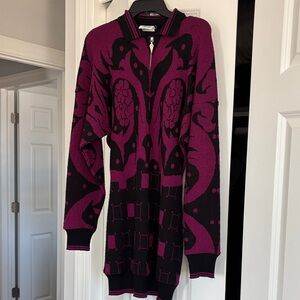 Spazio Vintage Back & Fuchsia Sweater Dress/Tunic